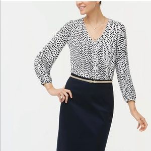 J Crew Factory Leopard Long Sleeve Top 10 NWT